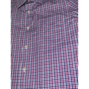 Banana Republic Shirt Size Mens Small Purple Plaid Button Down Classic Fit.